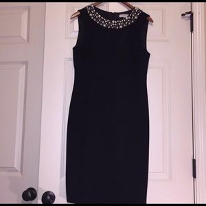 Calvin Klein black sheath dress